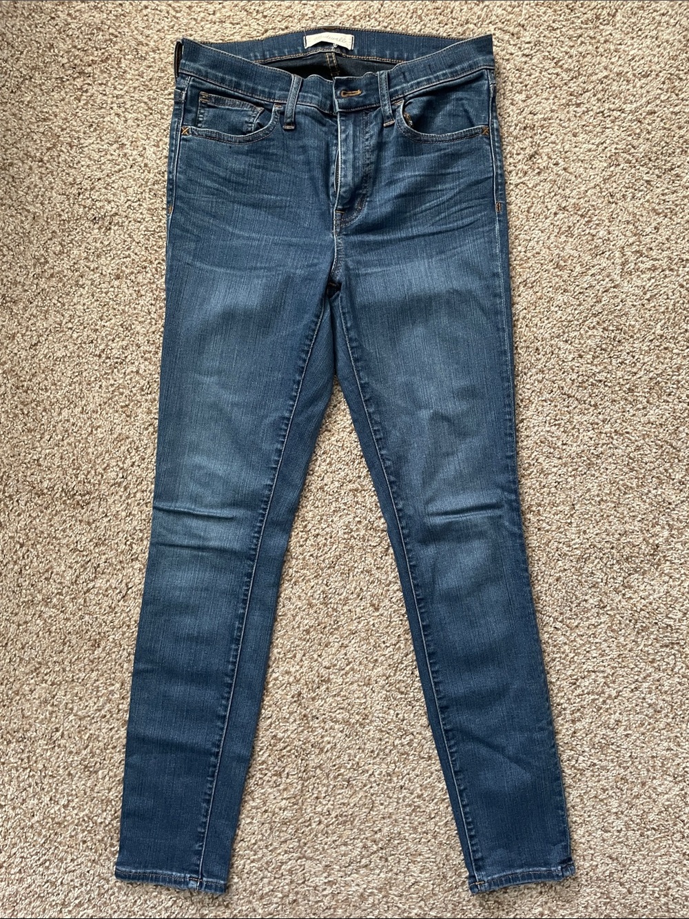 Madewell Roadtripper Skinny Jeans in Dark Blue Wash